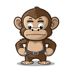 Obraz premium vector cute ape cartoon style