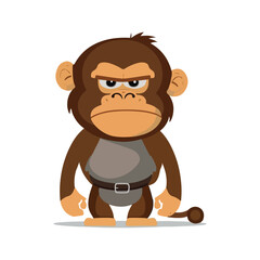 vector cute ape cartoon style