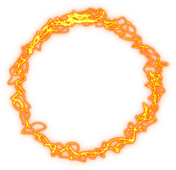 glowing orange light lines element