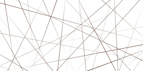 Abstract brown color diagonal lines overlap on white background. Chaotic lines. Modern geometric pattern. Lines texture design. Vector illustration