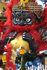 Rahu's face located in a Buddhist temple