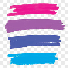 Beautiful bright watercolor elements for design. Vector. brush stroke collection. Set of different paint brush strokes in pastel colors. Artistic design elements, grungy