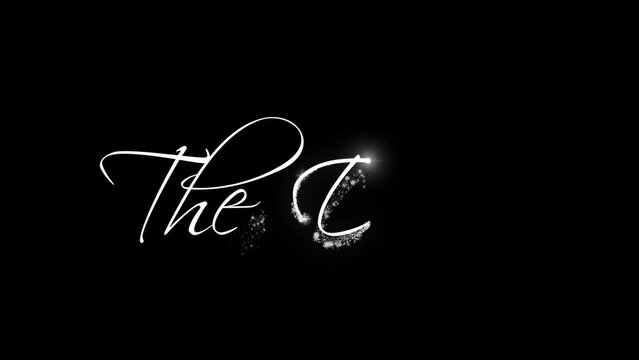 The End - Lettering Animation With Particles Shine in Black Background. Great for greeting videos, opening video, Bumper, cinema, digital video, media publishing, film, short movie, etc