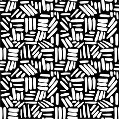 abstract brush line seamless pattern black background