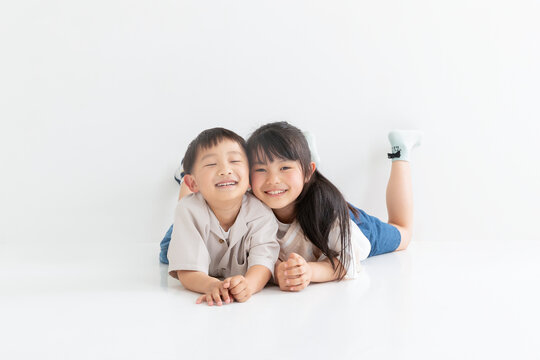 笑顔の兄妹　smiling siblings