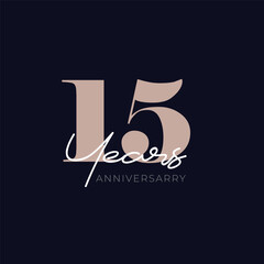Vector anniversary logo design template