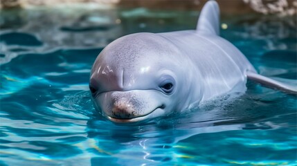 Naklejka premium dolphin in the water