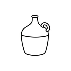 Bottle Water Line Simple Logo