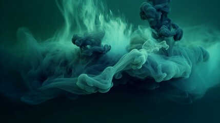 Abstract green smoky swirl dynamic background