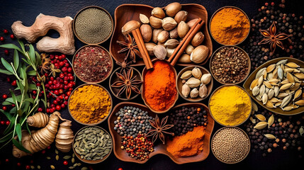 沢山のカレーの香辛料