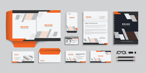 Naklejka na ściany i meble Corporate identity template, corporate business stationary set. minimal design, eps.