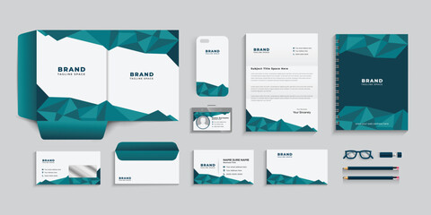 Corporate identity template, corporate business stationary set. minimal design, eps.