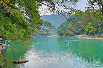 2 Nov 2013 Sailing boatin Kyoto, Unidentified people sail boates