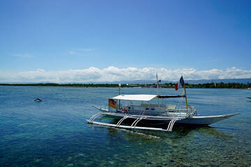 traditional small wooden fisher boats on cebu island