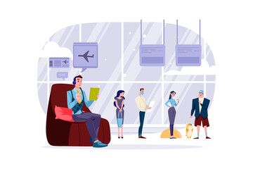 A man books tickets in advance to avoid long queues