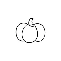 Pumpkin Line Style Icon Design