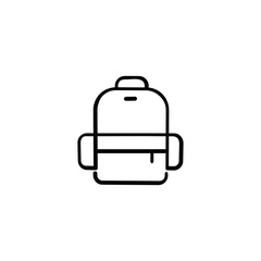 School Bag Line Style Icon Design

