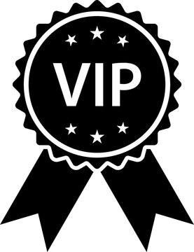 VIP label icon for graphic design, logo, website, social media, mobile app, UI illustration