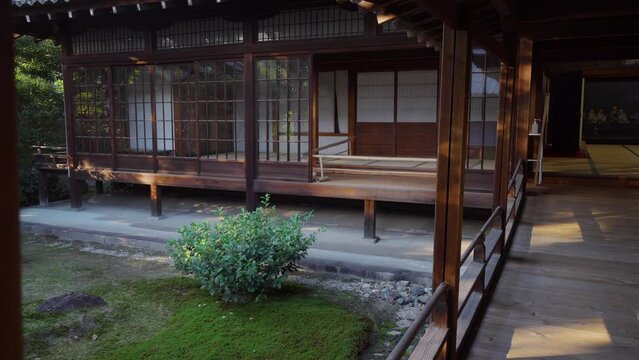 The architecture of Kennin ji temple in Kyoto, Japan is very old, dating back to the 16th century.