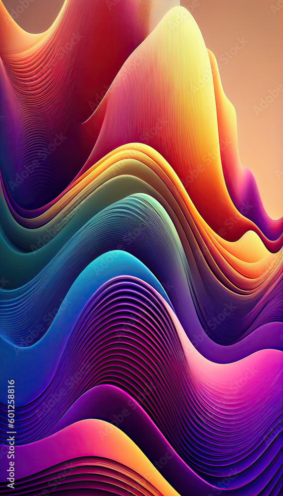 Poster abstract geometric backgrounds full color generative ai