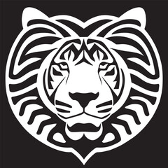 Animal head vector design black and white