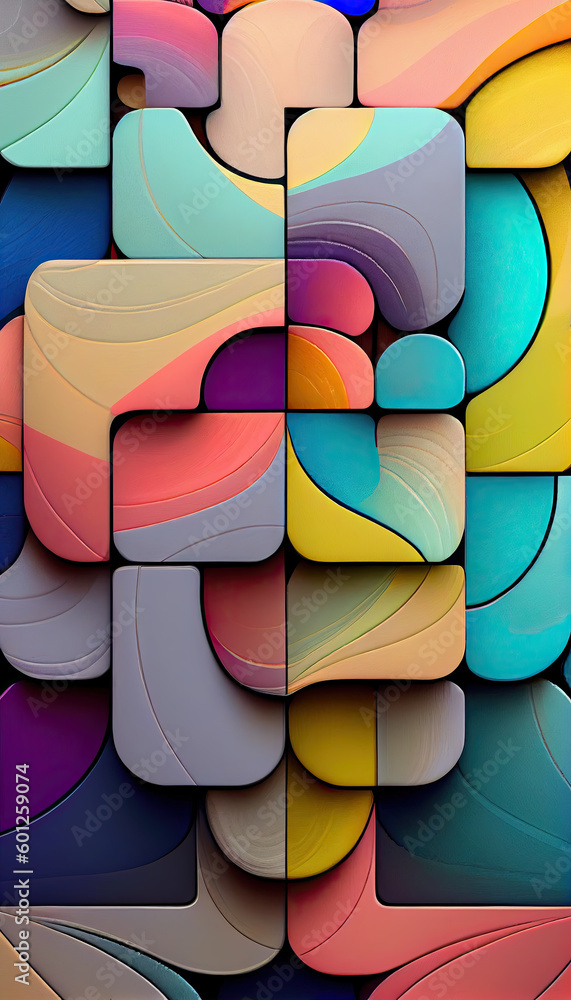 Poster abstract geometric backgrounds full color generative ai