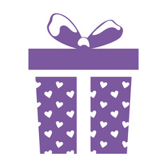 Gift box isolated on transparent background. PNG gift box