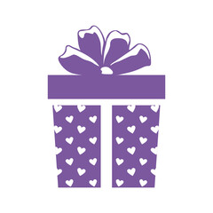 Gift box isolated on transparent background. PNG gift box