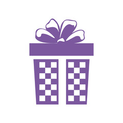 Gift box isolated on transparent background. PNG gift box