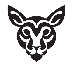Animal head vector design black and white