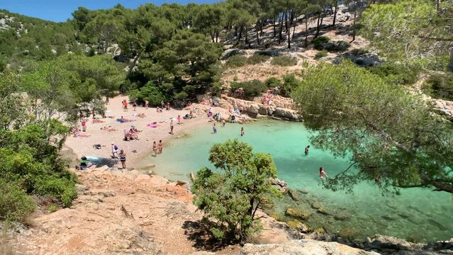 Port-Pin beach in Calanques French rivera Marseille France