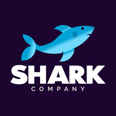Shark sea animal logo design concept vector template