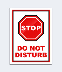 do not disturb restricted area signage door wall poster printable banner prohibition template design