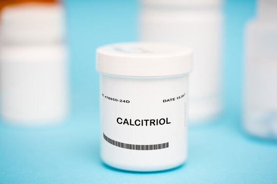 Calcitriol medication In plastic vial