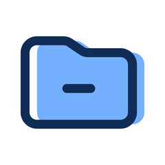 Obraz premium delete folder filled line icon