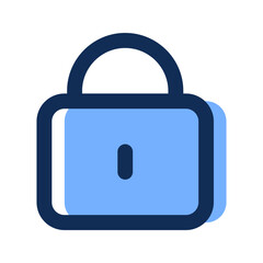 padlock filled line icon