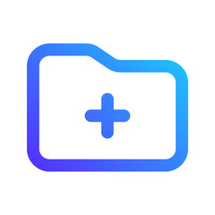 Obraz premium add folder gradient icon