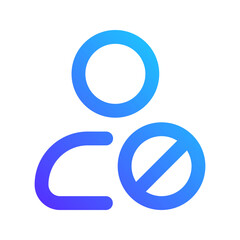block user gradient icon
