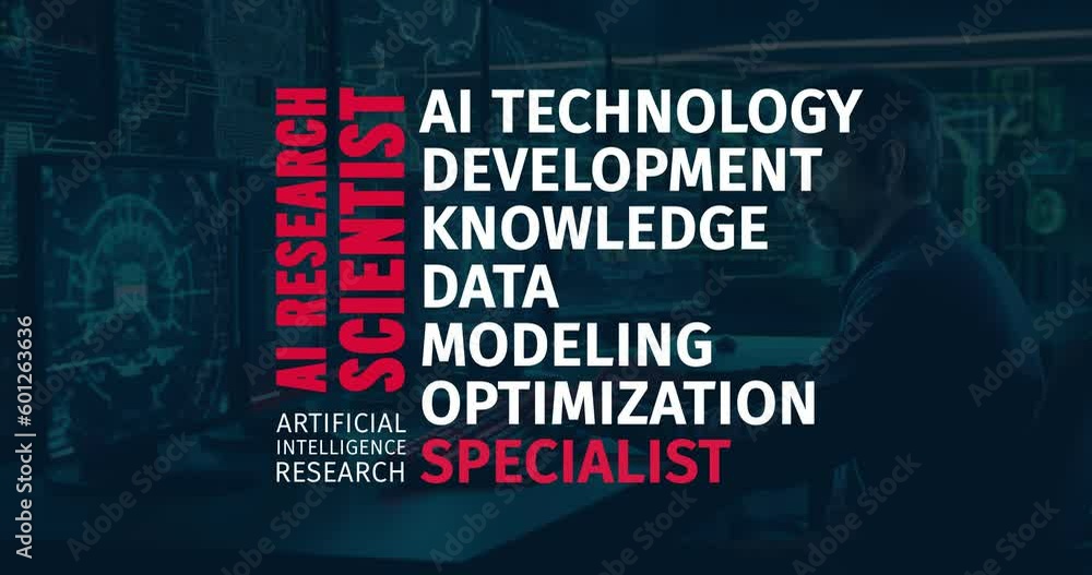 Canvas Prints ai research scientist word cloud animation: unraveling the future of ai development
