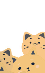 illustration of cats on a white background