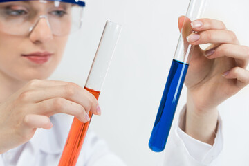 Clinic laboratory analysis and testing.