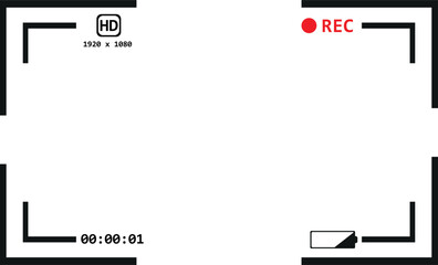 Camera rec screen illustration design