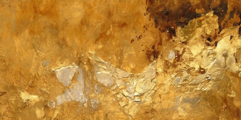 gold background textured plaster wall , Generative ai
