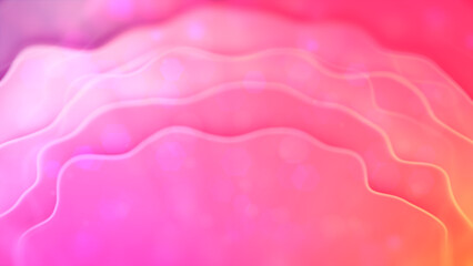 gentle pink and orange twinkling gentle figures - abstract 3D rendering