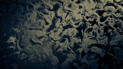 dark blue gradient biological curves relievo - abstract 3D illustration