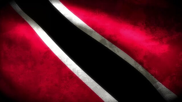 Trinidad and Tobago grungy flag loop