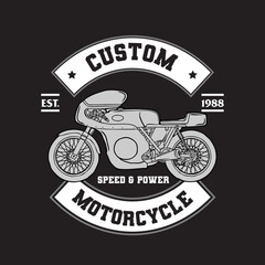 Custom Motorcycle Garage Badge Logo Design