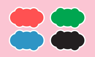 set of speech bubbles