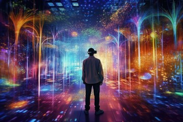 World of virtual and augmented reality. Generative AI