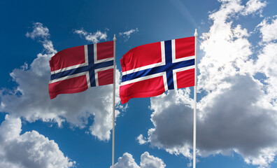 The national flag of Norway 